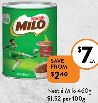 Foodworks Nestlé Milo 460g offer