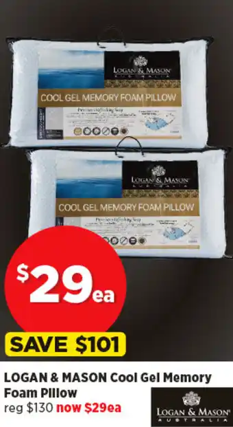 Spotlight LOGAN & MASON Cool Gel Memory Foam Pillow offer