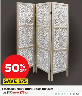 Assorted OMBRE HOME Room Dividers