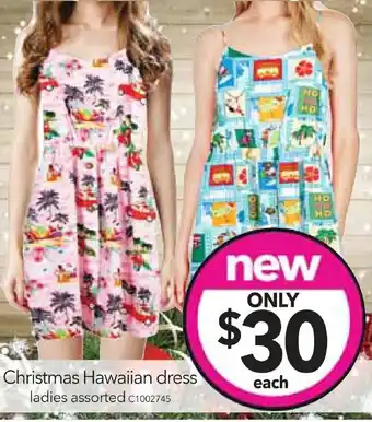 Cheap as Chips Christmas Hawaiian dress offer