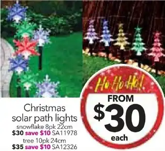 Christmas solar path lights