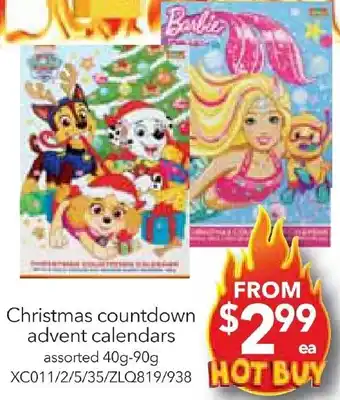 Christmas countdown advent calendars