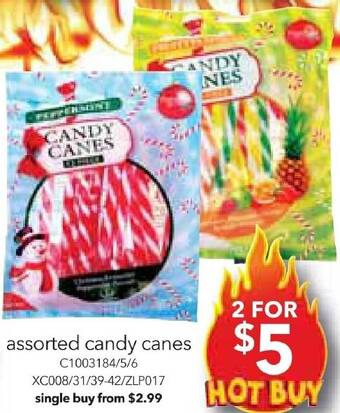 Cheap as Chips assorted candy canes offer
