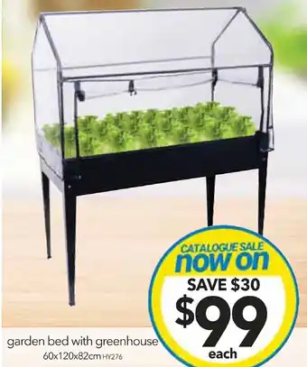 Cheap as Chips garden bed with greenhouse offer
