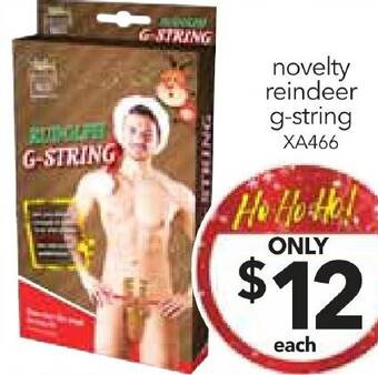 Cheap as Chips novelty reindeer g-string offer