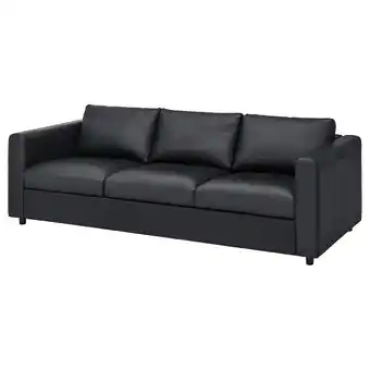 Vimle 3-seat sofa, grann/bomstad black