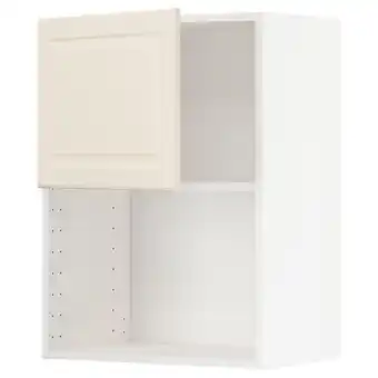 Metod wall cabinet for microwave oven, white/bodbyn off-white, 60x37x80 cm