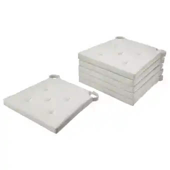 Justina chair pad, natural, 42/35x40x4 cm