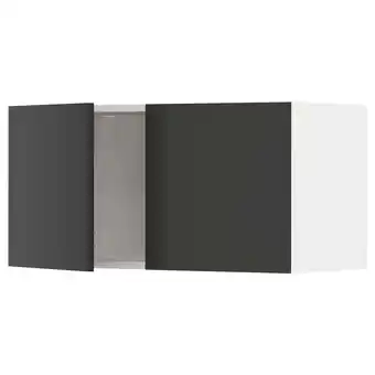 IKEA Metod wall cabinet with 2 doors, white/nickebo matt anthracite, 80x37x40 cm offer