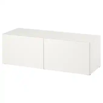 IKEA Bestå shelf unit with doors, white/laxviken white, 120x42x38 cm offer