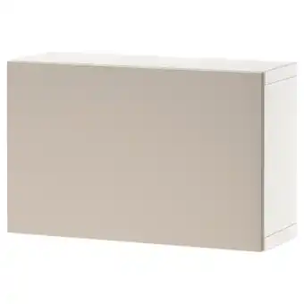 IKEA Bestå shelf unit with door, white/lappviken light grey/beige, 60x22x38 cm offer