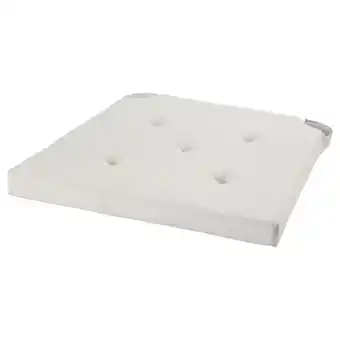 Justina chair pad, natural, 42/35x40x4 cm