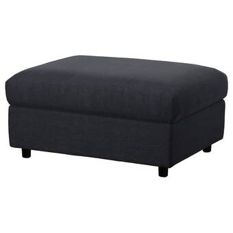 IKEA Vimle footstool with storage, saxemara black-blue offer