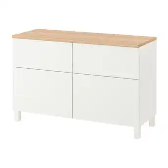 IKEA Bestå storage combination w doors/drawers, white/lappviken/stubbarp white, 120x42x76 cm offer