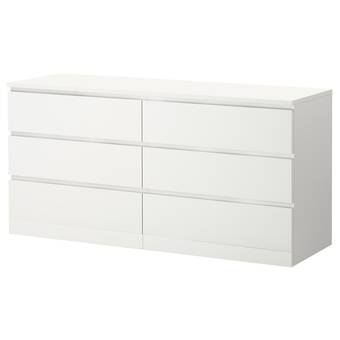 IKEA Malm chest of 6 drawers, white, 160x78 cm offer