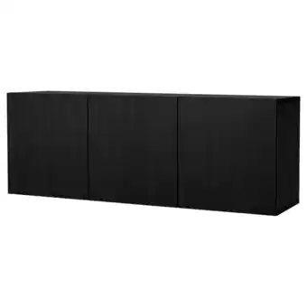 IKEA Bestå wall-mounted cabinet combination, black-brown/lappviken black-brown, 180x42x64 cm offer