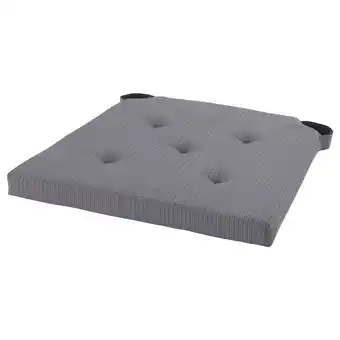 IKEA Justina chair pad, grey, 42/35x40x4 cm offer