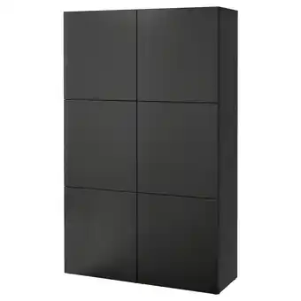 IKEA Bestå storage combination with doors, black-brown/lappviken black-brown, 120x42x193 cm offer