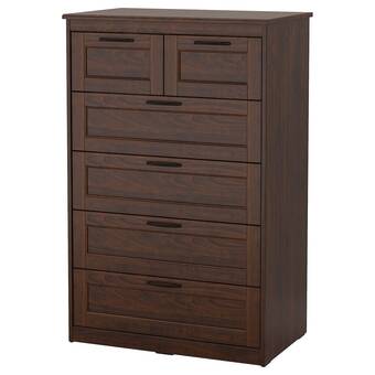 IKEA Songesand chest of 6 drawers, brown, 82x126 cm offer