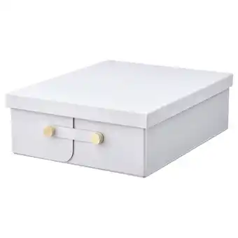 Spinnrock box with compartments, white, 32x25x10 cm