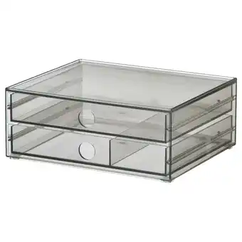 IKEA Godmorgon mini chest with 2 drawers, smoked, 23x19x9 cm offer