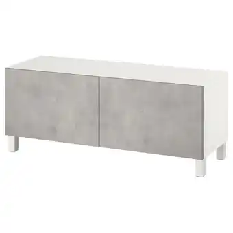 IKEA Bestå tv bench with doors, white kallviken/stubbarp/light grey, 120x42x48 cm offer