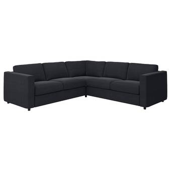 IKEA Vimle corner sofa, 4-seat, saxemara black-blue offer