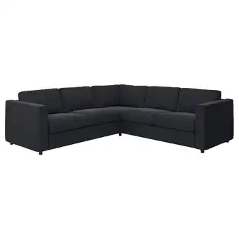 Vimle corner sofa, 4-seat, saxemara black-blue
