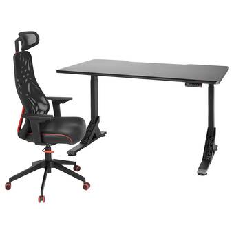 IKEA Uppspel / matchspel gaming desk and chair, black offer