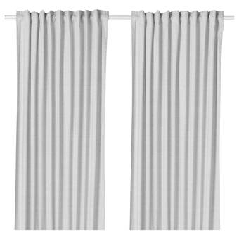IKEA Hannalill curtains, 1 pair, grey, 145x250 cm offer