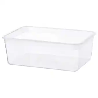 Ikea 365+ food container, large rectangular/plastic, 5.2 l