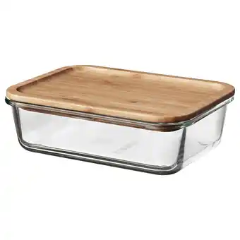 IKEA Ikea 365+ food container with lid, rectangular glass/bamboo, 1.0 l offer