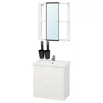 IKEA Enhet / tvällen bathroom furniture, set of 13, white/pilkån tap, 64x43x65 cm offer