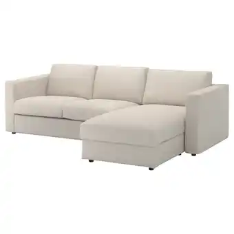 IKEA Vimle 3-seat sofa, with chaise longue/gunnared beige offer