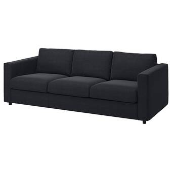 IKEA Vimle 3-seat sofa, saxemara black-blue offer