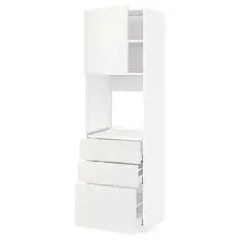 IKEA Metod / maximera high cab f oven w door/3 drawers, white/veddinge white, 60x60x200 cm offer