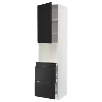 IKEA Metod / maximera hi cab f micro combi w door/3 drwrs, white/upplöv matt anthracite, 60x60x240 cm offer