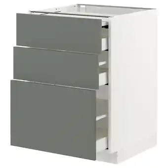 IKEA Metod / maximera bc w pull-out work surface/3drw, white/bodarp grey-green, 60x60x80 cm offer
