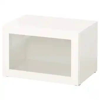 IKEA Bestå shelf unit with glass door, white/sindvik white clear glass, 60x42x38 cm offer