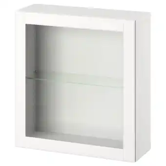 Bestå wall-mounted cabinet combination, white/ostvik white, 60x22x64 cm