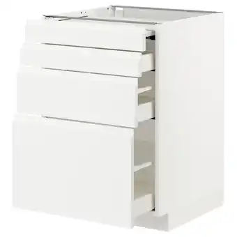 IKEA Metod / maximera bc w pull-out work surface/3drw, white/voxtorp matt white, 60x60x80 cm offer