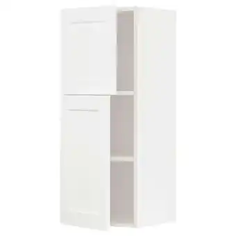 IKEA Metod wall cabinet with shelves/2 doors, white enköping/white wood effect, 40x37x100 cm offer