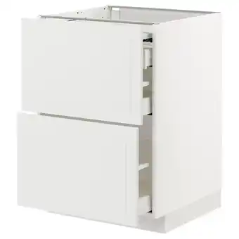 Metod / maximera bc w pull-out work surface/3drw, white/stensund white, 60x60x80 cm