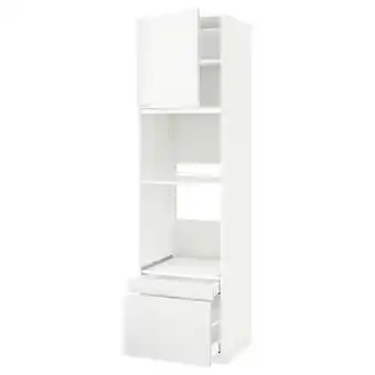 IKEA Metod / maximera hi cab f ov/combi ov w dr/2 drwrs, white/voxtorp matt white, 60x60x220 cm offer
