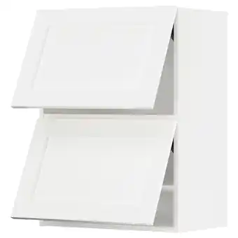 IKEA Metod wall cabinet horizontal w 2 doors, white enköping/white wood effect, 60x37x80 cm offer