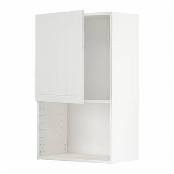 IKEA Metod wall cabinet for microwave oven, white/stensund white, 60x37x100 cm offer