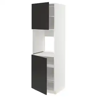 IKEA Metod high cab f oven w 2 doors/shelves, white/nickebo matt anthracite, 60x60x200 cm offer