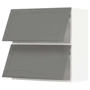 IKEA Metod wall cabinet horizontal w 2 doors, white/bodbyn grey, 80x37x80 cm offer