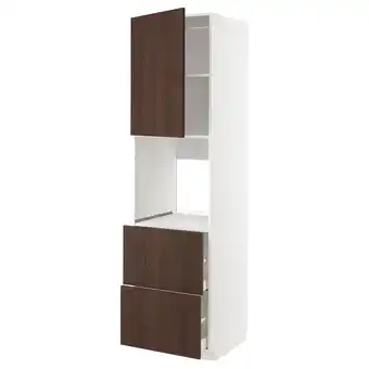 IKEA Metod / maximera hi cab f ov w dr/2 frnts/2 hi drwrs, white/sinarp brown, 60x60x220 cm offer