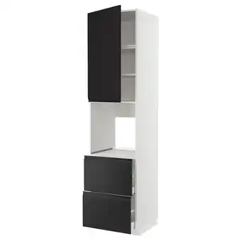 IKEA Metod / maximera high cabinet f oven+door/2 drawers, white/upplöv matt anthracite, 60x60x240 cm offer
